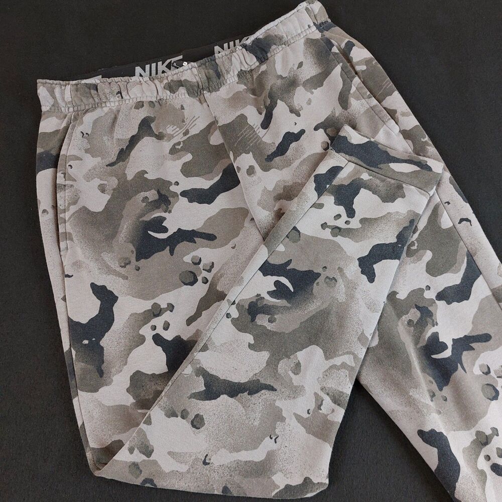 Nike Camo Fleece Athletic Jogger Sweatpants Taper Leg Men's XL Camoflauge